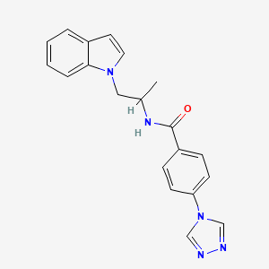 N-[2-(1H-indol-1-yl)-1-methylethyl]-4-(4H-1,2,4-triazol-4-yl)benzamide