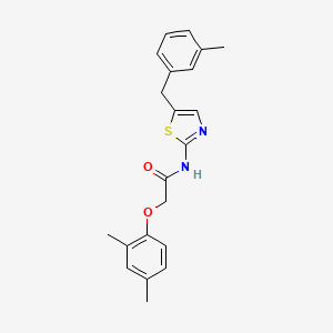 molecular formula C21H22N2O2S B4168184 2-(2,4-dimethylphenoxy)-N-[5-(3-methylbenzyl)-1,3-thiazol-2-yl]acetamide 