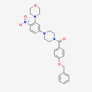 4-(5-{4-[4-(benzyloxy)benzoyl]-1-piperazinyl}-2-nitrophenyl)morpholine