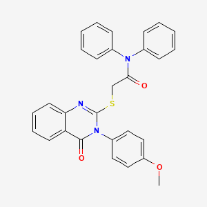 molecular formula C29H23N3O3S B4168208 2-{[3-(4-methoxyphenyl)-4-oxo-3,4-dihydro-2-quinazolinyl]thio}-N,N-diphenylacetamide 