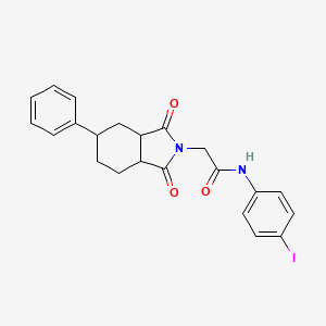 molecular formula C22H21IN2O3 B4168240 2-(1,3-dioxo-5-phenyloctahydro-2H-isoindol-2-yl)-N-(4-iodophenyl)acetamide 