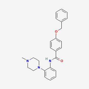 molecular formula C25H27N3O2 B4168242 4-(benzyloxy)-N-[2-(4-methyl-1-piperazinyl)phenyl]benzamide 