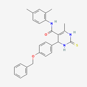 molecular formula C27H27N3O2S B4168247 4-[4-(benzyloxy)phenyl]-N-(2,4-dimethylphenyl)-6-methyl-2-thioxo-1,2,3,4-tetrahydro-5-pyrimidinecarboxamide 