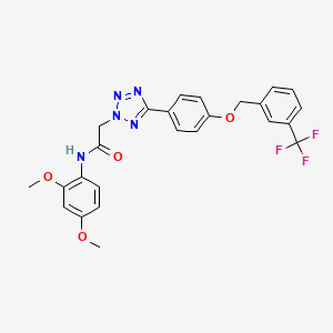 N-(2,4-dimethoxyphenyl)-2-[5-(4-{[3-(trifluoromethyl)benzyl]oxy}phenyl)-2H-tetrazol-2-yl]acetamide