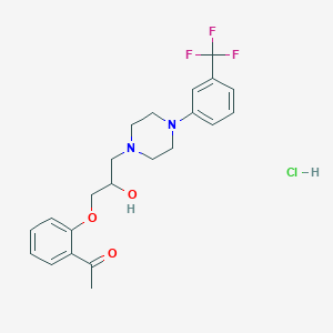 1-[2-(2-hydroxy-3-{4-[3-(trifluoromethyl)phenyl]-1-piperazinyl}propoxy)phenyl]ethanone hydrochloride