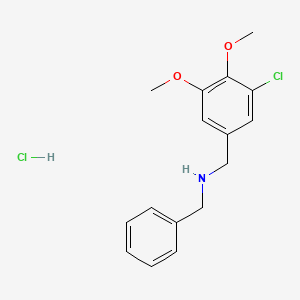 molecular formula C16H19Cl2NO2 B4168324 N-benzyl-1-(3-chloro-4,5-dimethoxyphenyl)methanamine hydrochloride 