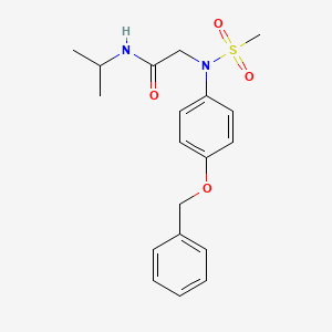 molecular formula C19H24N2O4S B4168371 N~2~-[4-(benzyloxy)phenyl]-N~1~-isopropyl-N~2~-(methylsulfonyl)glycinamide 