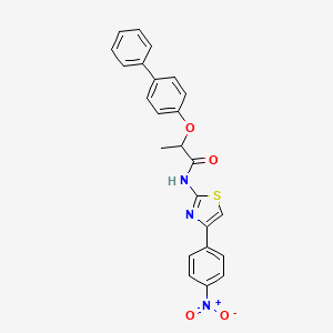 2-(4-biphenylyloxy)-N-[4-(4-nitrophenyl)-1,3-thiazol-2-yl]propanamide