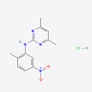 molecular formula C13H15ClN4O2 B4168402 4,6-dimethyl-N-(2-methyl-5-nitrophenyl)-2-pyrimidinamine hydrochloride 