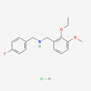 molecular formula C17H21ClFNO2 B4168419 (2-ethoxy-3-methoxybenzyl)(4-fluorobenzyl)amine hydrochloride 