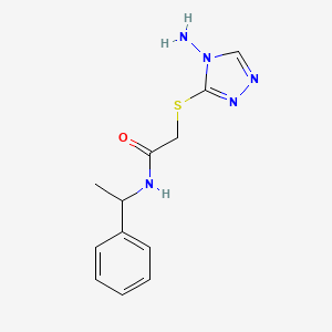 molecular formula C12H15N5OS B4168429 2-[(4-amino-4H-1,2,4-triazol-3-yl)thio]-N-(1-phenylethyl)acetamide 