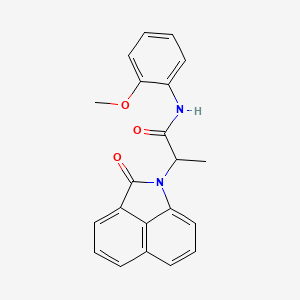 molecular formula C21H18N2O3 B4168475 N-(2-methoxyphenyl)-2-(2-oxobenzo[cd]indol-1(2H)-yl)propanamide 