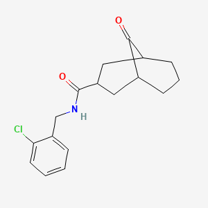 molecular formula C17H20ClNO2 B4168477 N-(2-chlorobenzyl)-9-oxobicyclo[3.3.1]nonane-3-carboxamide 