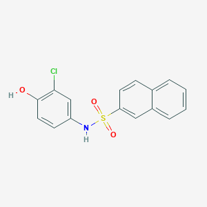 molecular formula C16H12ClNO3S B416849 N-(3-chloro-4-hydroxyphenyl)naphthalene-2-sulfonamide CAS No. 331652-73-4