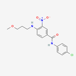 N-(4-chlorophenyl)-4-(3-methoxypropylamino)-3-nitrobenzamide