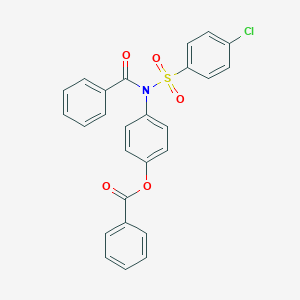 molecular formula C26H18ClNO5S B416852 4-{Benzoyl[(4-chlorophenyl)sulfonyl]amino}phenyl benzoate 