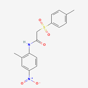 molecular formula C16H16N2O5S B4168526 N-(2-methyl-4-nitrophenyl)-2-[(4-methylphenyl)sulfonyl]acetamide 