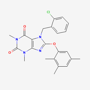 molecular formula C23H23ClN4O3 B4168533 7-(2-chlorobenzyl)-1,3-dimethyl-8-(2,3,5-trimethylphenoxy)-3,7-dihydro-1H-purine-2,6-dione 