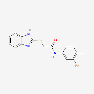 2-(1H-benzimidazol-2-ylsulfanyl)-N-(3-bromo-4-methylphenyl)acetamide