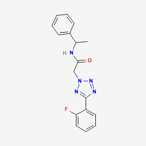 molecular formula C17H16FN5O B4168567 2-[5-(2-fluorophenyl)-2H-tetrazol-2-yl]-N-(1-phenylethyl)acetamide 