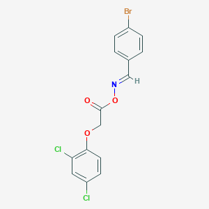 molecular formula C15H10BrCl2NO3 B416861 4-bromobenzaldehyde O-[2-(2,4-dichlorophenoxy)acetyl]oxime 