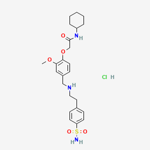 2-{4-[({2-[4-(aminosulfonyl)phenyl]ethyl}amino)methyl]-2-methoxyphenoxy}-N-cyclohexylacetamide hydrochloride