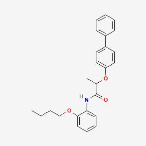 2-(4-biphenylyloxy)-N-(2-butoxyphenyl)propanamide