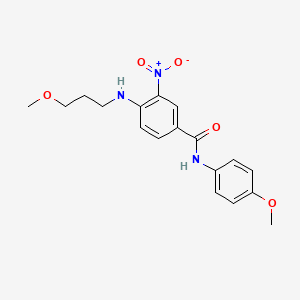 N-(4-methoxyphenyl)-4-[(3-methoxypropyl)amino]-3-nitrobenzamide