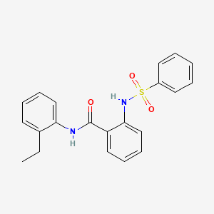 molecular formula C21H20N2O3S B4168656 N-(2-ethylphenyl)-2-[(phenylsulfonyl)amino]benzamide 