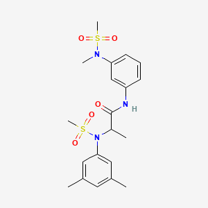 molecular formula C20H27N3O5S2 B4168659 N~2~-(3,5-dimethylphenyl)-N~1~-{3-[methyl(methylsulfonyl)amino]phenyl}-N~2~-(methylsulfonyl)alaninamide 