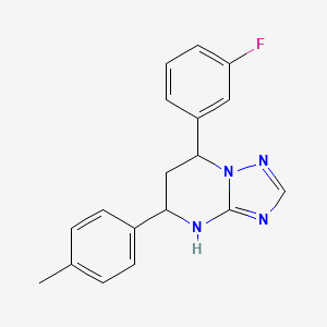 molecular formula C18H17FN4 B4168689 7-(3-fluorophenyl)-5-(4-methylphenyl)-4,5,6,7-tetrahydro[1,2,4]triazolo[1,5-a]pyrimidine 