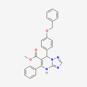 methyl 7-[4-(benzyloxy)phenyl]-5-phenyl-4,7-dihydro[1,2,4]triazolo[1,5-a]pyrimidine-6-carboxylate