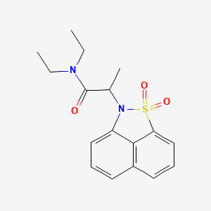 molecular formula C17H20N2O3S B4168711 2-(1,1-dioxido-2H-naphtho[1,8-cd]isothiazol-2-yl)-N,N-diethylpropanamide 