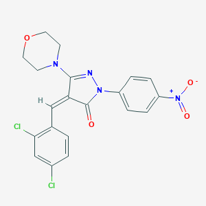 4-(2,4-dichlorobenzylidene)-2-{4-nitrophenyl}-5-(4-morpholinyl)-2,4-dihydro-3H-pyrazol-3-one