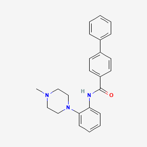 molecular formula C24H25N3O B4168740 N-[2-(4-methyl-1-piperazinyl)phenyl]-4-biphenylcarboxamide 