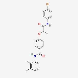 molecular formula C24H23BrN2O3 B4168747 4-{2-[(4-bromophenyl)amino]-1-methyl-2-oxoethoxy}-N-(2,3-dimethylphenyl)benzamide 