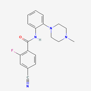 4-cyano-2-fluoro-N-[2-(4-methyl-1-piperazinyl)phenyl]benzamide