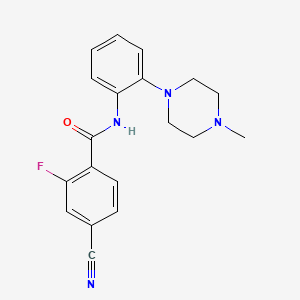 molecular formula C19H19FN4O B4168770 4-cyano-2-fluoro-N-[2-(4-methyl-1-piperazinyl)phenyl]benzamide 