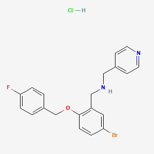 {5-bromo-2-[(4-fluorobenzyl)oxy]benzyl}(4-pyridinylmethyl)amine hydrochloride