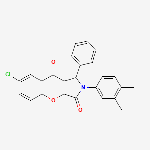 7-chloro-2-(3,4-dimethylphenyl)-1-phenyl-1,2-dihydrochromeno[2,3-c]pyrrole-3,9-dione