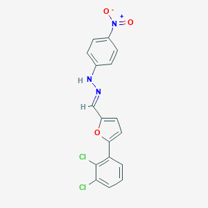 molecular formula C17H11Cl2N3O3 B416884 5-(2,3-Dichlorophenyl)furan-2-carbaldehyde {4-nitrophenyl}hydrazone 