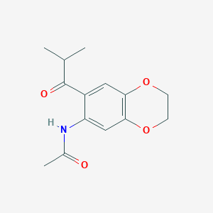 molecular formula C14H17NO4 B4168845 N-(7-isobutyryl-2,3-dihydro-1,4-benzodioxin-6-yl)acetamide 