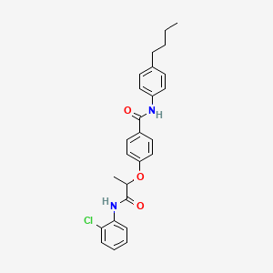 molecular formula C26H27ClN2O3 B4168854 N-(4-butylphenyl)-4-{2-[(2-chlorophenyl)amino]-1-methyl-2-oxoethoxy}benzamide 