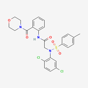 molecular formula C26H25Cl2N3O5S B4168858 N~2~-(2,5-dichlorophenyl)-N~2~-[(4-methylphenyl)sulfonyl]-N~1~-[2-(4-morpholinylcarbonyl)phenyl]glycinamide 