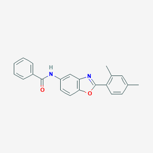 molecular formula C22H18N2O2 B416886 N-[2-(2,4-dimethylphenyl)-1,3-benzoxazol-5-yl]benzamide 