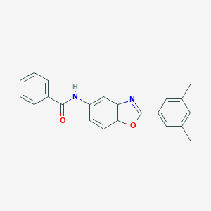 molecular formula C22H18N2O2 B416887 N-[2-(3,5-dimethylphenyl)-1,3-benzoxazol-5-yl]benzamide 