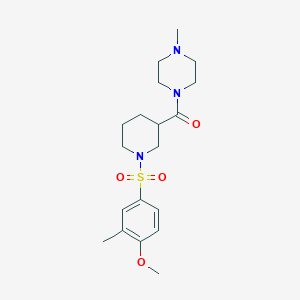 molecular formula C19H29N3O4S B4168884 1-({1-[(4-methoxy-3-methylphenyl)sulfonyl]-3-piperidinyl}carbonyl)-4-methylpiperazine 