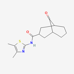 molecular formula C15H20N2O2S B4168890 N-(4,5-dimethyl-1,3-thiazol-2-yl)-9-oxobicyclo[3.3.1]nonane-3-carboxamide 