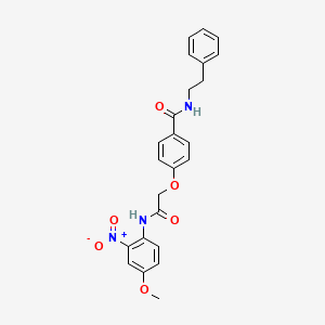 4-{2-[(4-methoxy-2-nitrophenyl)amino]-2-oxoethoxy}-N-(2-phenylethyl)benzamide