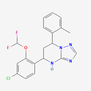 5-[4-chloro-2-(difluoromethoxy)phenyl]-7-(2-methylphenyl)-4,5,6,7-tetrahydro[1,2,4]triazolo[1,5-a]pyrimidine